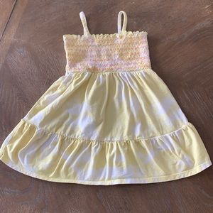 Yellow/white tie dye dress